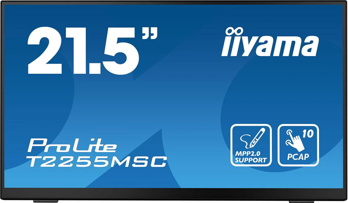 Iiyama T2255Msc-B1 21,5" Bonded Pcap 10P Dotykowy, Mpp2.0 (Active Stylus) Supported, 1920X1080, Panel Ips, Płaski Bezel Bezel Szkło Front, Hdmi, Displ