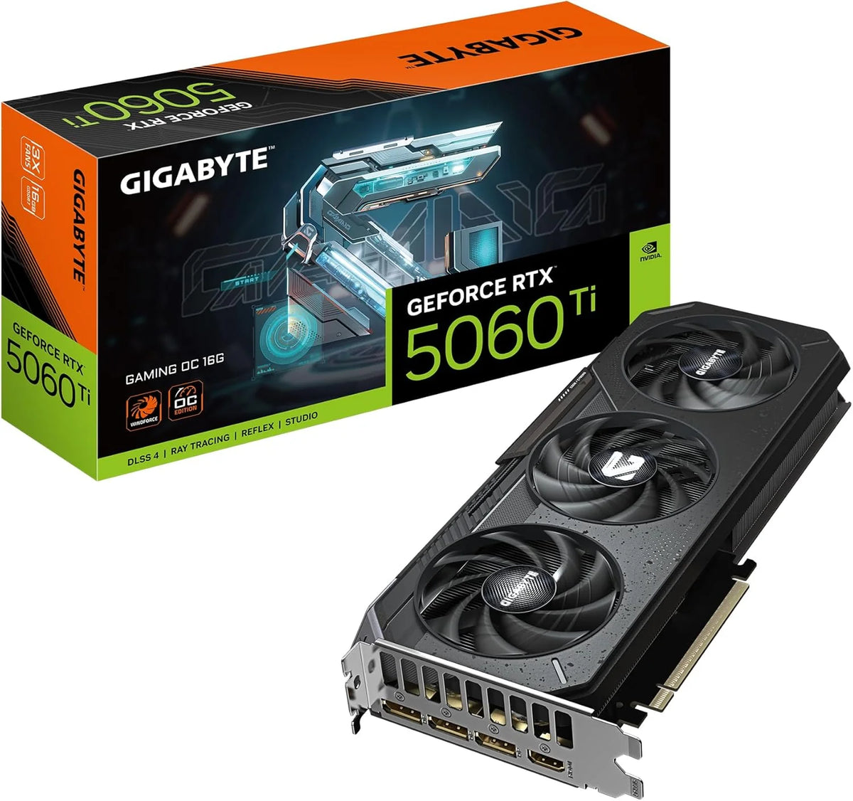 Gigabyte Geforce Rtx 5060 Ti Gaming Oc 16G Karta Graficzna - 16 Gb Gddr7, 128Bit, Pci-E 5.0, 2647Mhz Core Clock, 3 X Displayport, 1 X Hdmi, Gv-N506Tga