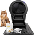 Self Cleaning Cat Litter Box, Includes Litter-Robot 4, 6 Odortrap Pack Refills, 50 Waste Drawer Liners, Ramp, Mat, Litterbox(Black)