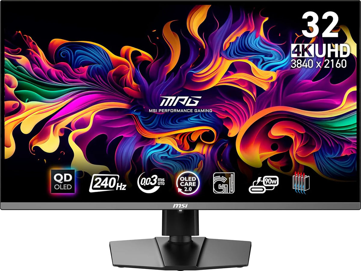 Msi Mpg 321Urx Qd-Oled Monitor Komputerowy 80 Cm (31.5") 3840 X 2160 Pikseli 4K Ultra Hd Qdoled Czarny(Frequenza 240Hz/240 Hz)