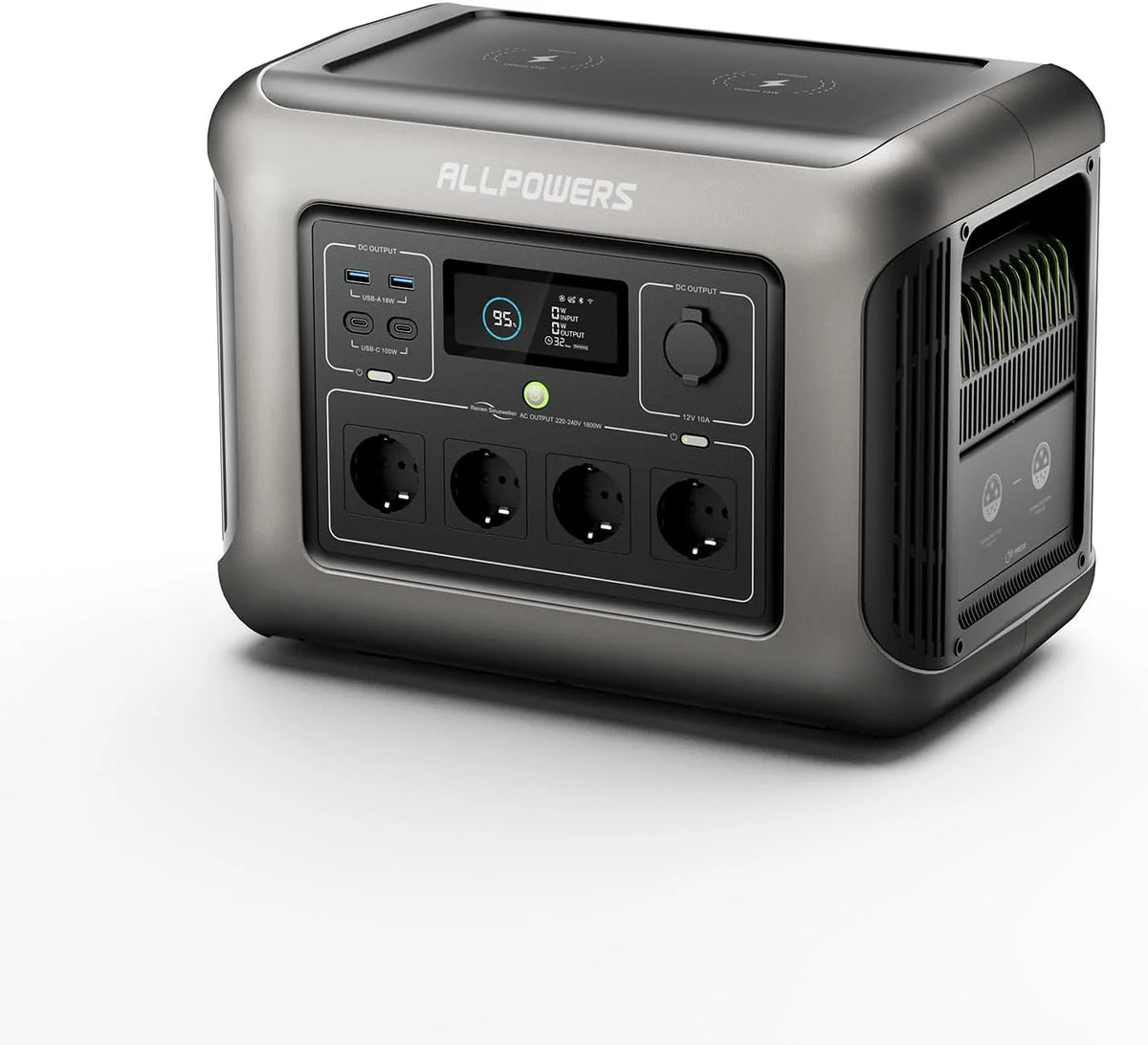 Allpowers R1500 Generator Solarny 1152Wh Przenośna Stacja Zasilania, 4 * 230V 1800W Wyjście Ac I Pd 100W Usb-C, Szybkie Ładowanie Mobilne Zasilanie Do