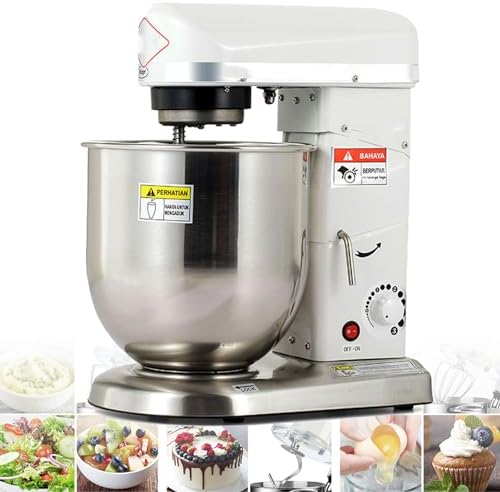 Profesjonalny Mikser Stojakowy, 3 Speed 10L Mixing Bowl 500W Elektryczny Z Beater Dough Hok, Komercyjny Mikser Kuchenny I Mikser, Biały