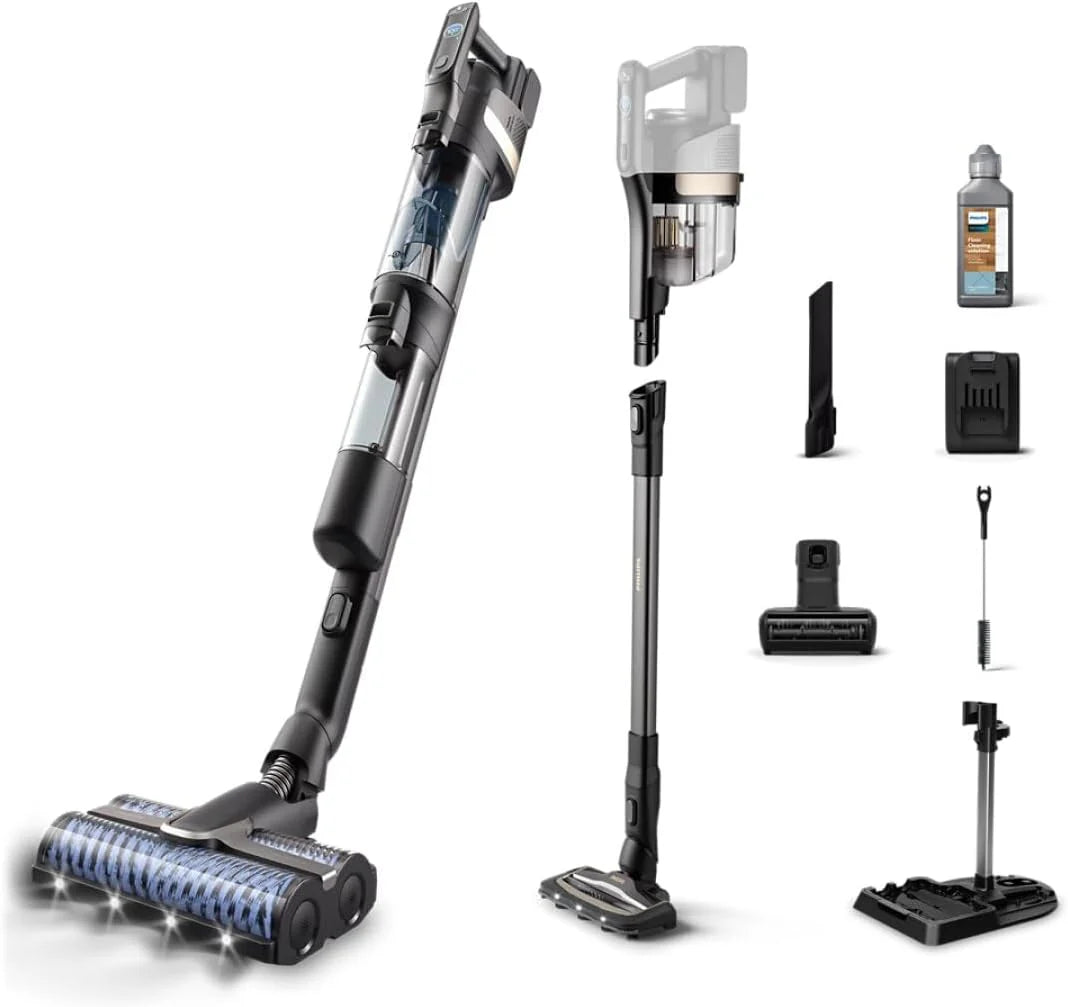 Philips Bezprzewodowy Odkurzacz Aquatrio Z Serii 9000 - Czyszczenie Na Mokro I Sucho 3 W 1, Higieniczne, Automatyczne Czyszczenie, System Podwójnej Sz