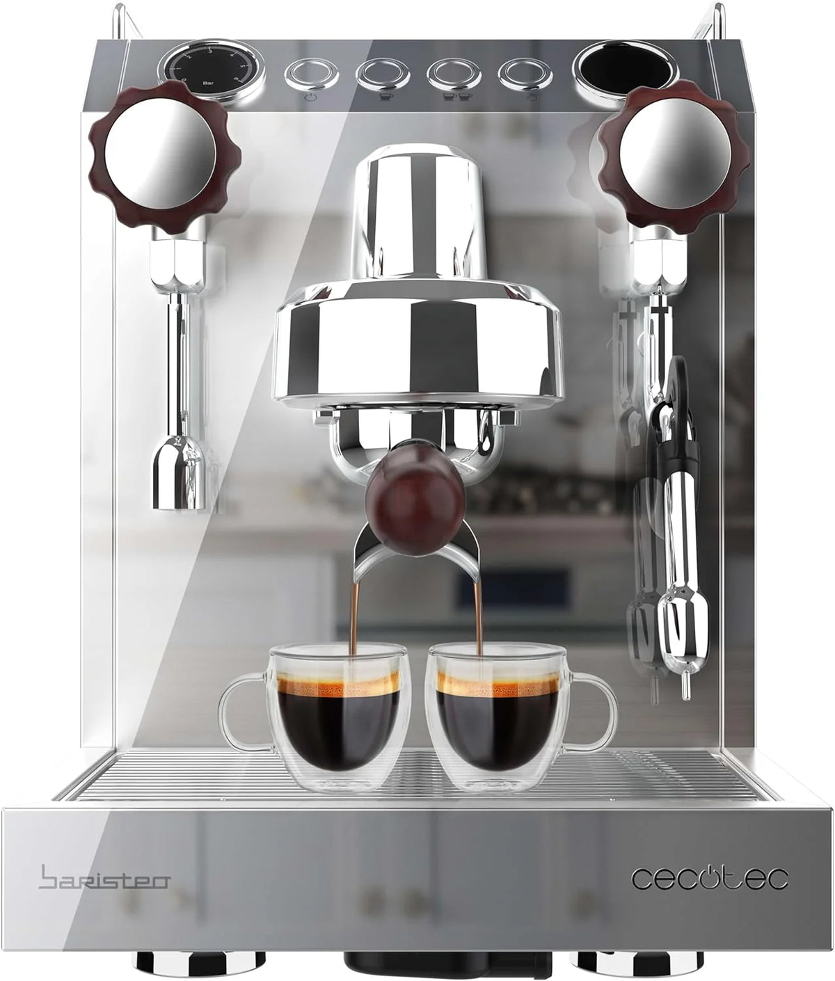 Cecotec Barista Baristeo Classic Profesjonalny Ekspres Do Kawy Espresso. Wstępnie Zaparzający Dla Lepszej Ekstrakcji, Zdejmowany Zbiornik 2,5 L, Włosk