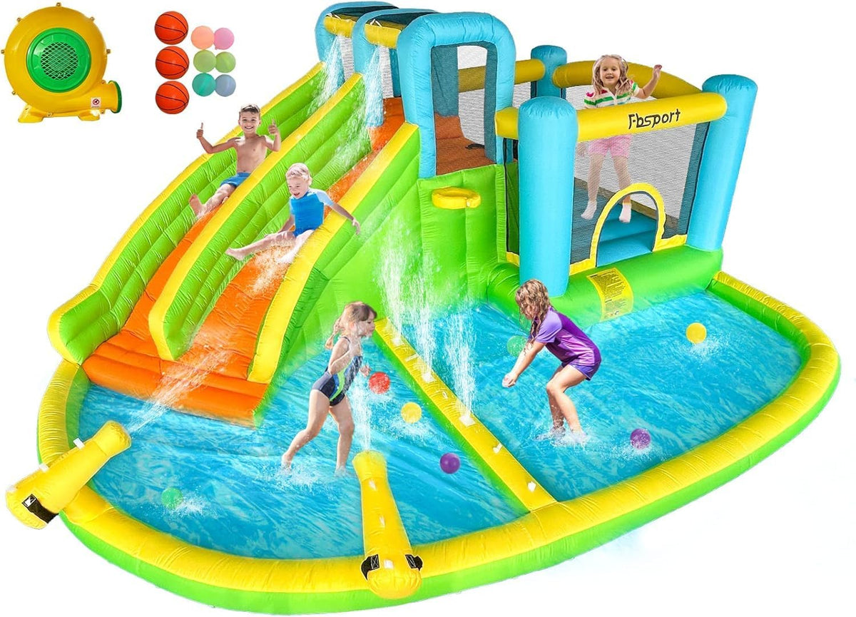 Fbsport Dmuchany Zamek Do Skakania Na Zewnątrz Z Dmuchawą, 545 X 365 X 218 Cm, Dmuchany Zamek Dla Dzieci, Xxl, Dla Dorosłych, Duży Zamek Do Skakania Z