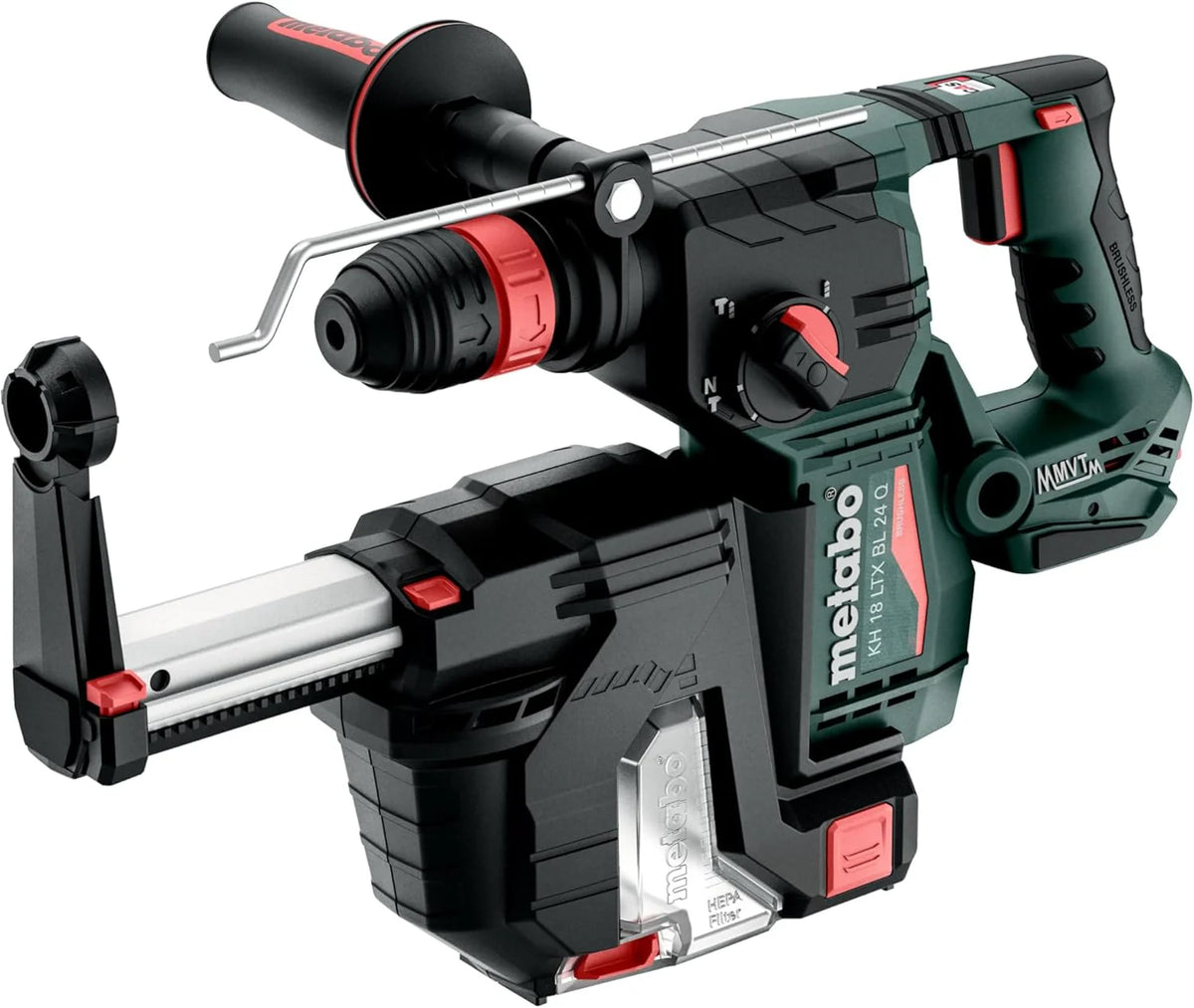 Metabo Akumulatorowy Młot Kombi Kh 18 Ltx Bl 24 Q Zestaw Isa - 18 V, 2,2 J, Energia Udaru 24 Mm, Średnica Wiercenia W Betonie - Sds-Plus Z Odsysaniem,