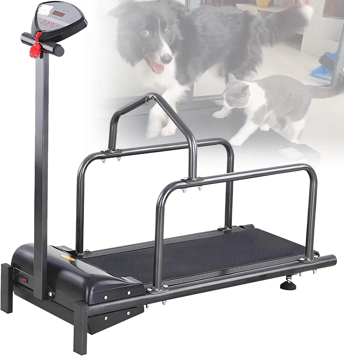 Bieżnia Dla Psa, Domowy Chodzik Dla Psa, Zestaw Do Ćwiczeń I Biegania Dla Psów, Bieżnia Dla Zwierząt, Dla Psów Do 80 Kg, Z Wyświetlaczem Lcd