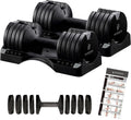 Byzoom Fitness Regulowane Hantle – 12,5/11,3 Kg Pojedyncza Jednostka Lub Zestaw 5-12,7 Cm - 1 Regulowana Waga Do Domowej Siłowni, Treningu Siłowego I