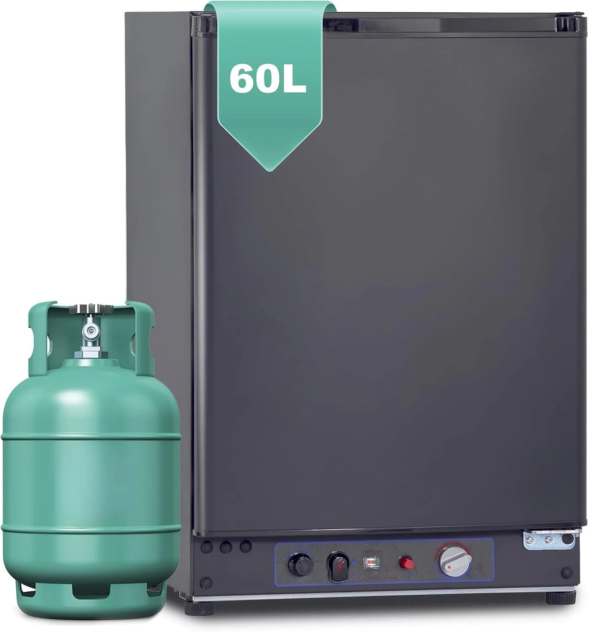 Smeta 60L Lodówka Gazowa 12V, 230V, Ac/Dc, 3-Drożna, Z Odwracalnymi Drzwiami, Idealna Do Przyczepy Kempingowej, Vanów, Kempingu, Off-Grid, Domków Letn
