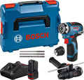 Bosch Professional Gsr 12 V-35 Fc Wiertarka Akumulatorowa 12V Z 2 Akumulatorami 3,0 Ah, Ładowarka Gal 12 V-40, 2 Nasadki Flexiclick, Zestaw Akcesoriów