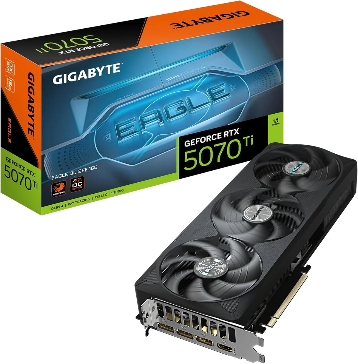 Gigabyte Geforce Rtx 5070 Ti Eagle Oc Sff 16G Karta Graficzna - 16 Gb Gddr7, 256Bit, Pci-E 5.0, 2542 Mhz Core Clock, 3 X Dp 2.1A, 1 X Hdmi 2.1B, Nvidi